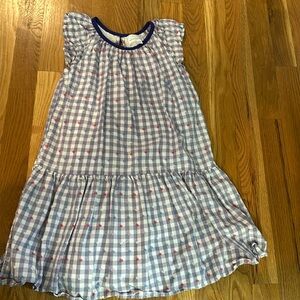 Dropwaist purple plaid dress with pom details size 6 boutique dress